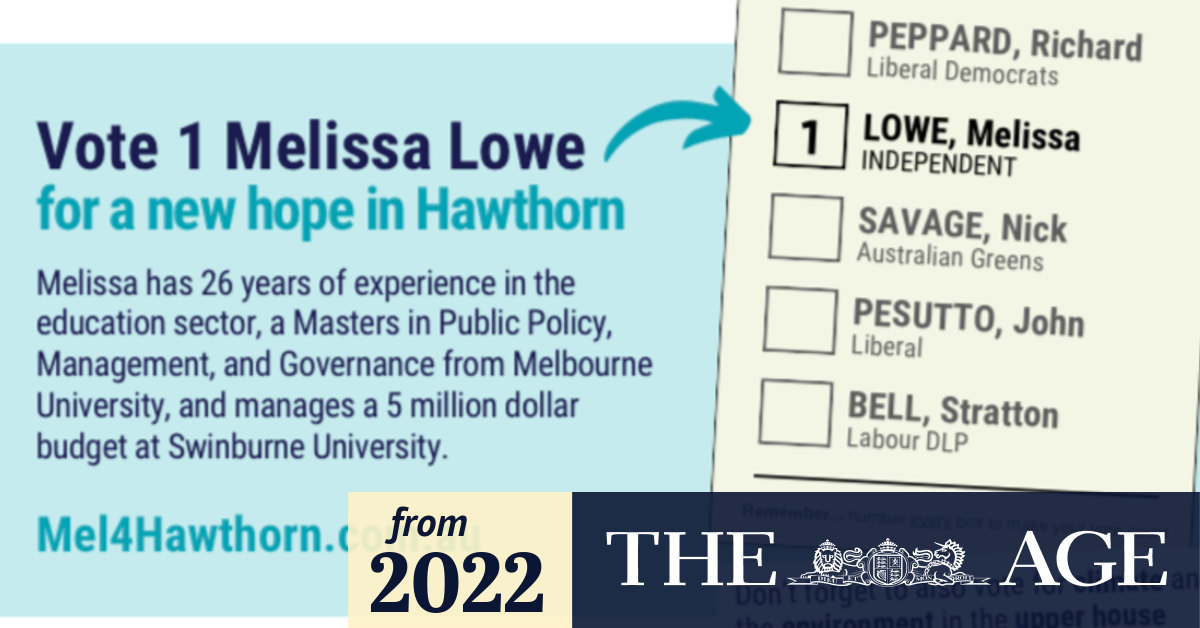 Victorian election 2022 Teal candidate in Hawthorn weighs legal